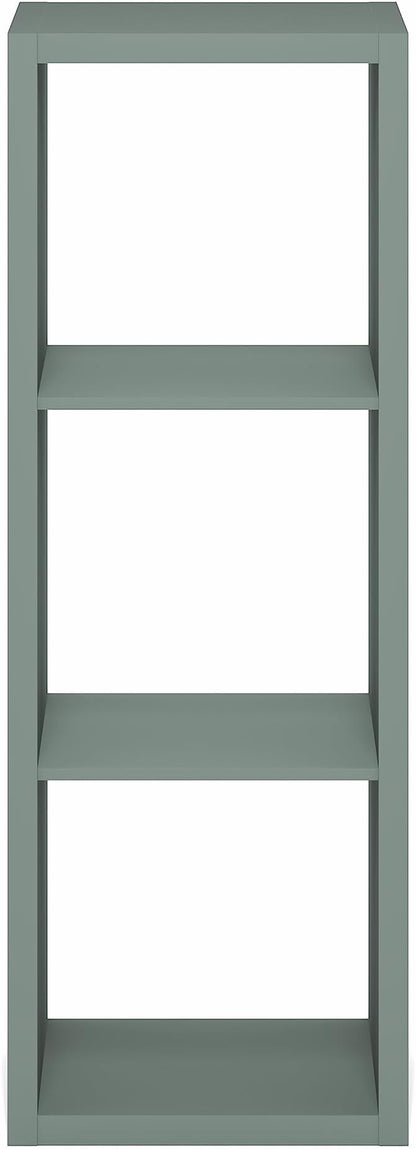 Furinno Cubicle Book Shelf, 3-Cube Bookshelf, Extra Thick Frame Horizontally & - Image 9