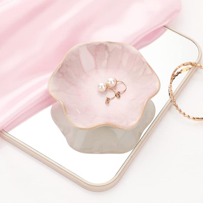 Binoster Ceramic Leaf Jewelry Dish, Modern Jewelry Holder, Small Ring Dish - Image 5