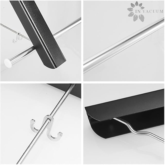 Laundry Drying Rack, Wall Mounted Retractable Clothes Hanger, Aluminium Home - Image 5