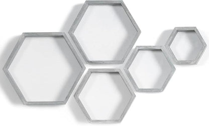 Hexagon Shelves, Floating Wall Shelf, Honeycomb Octagon Cube Shelves Wood | by PHOENANCEE