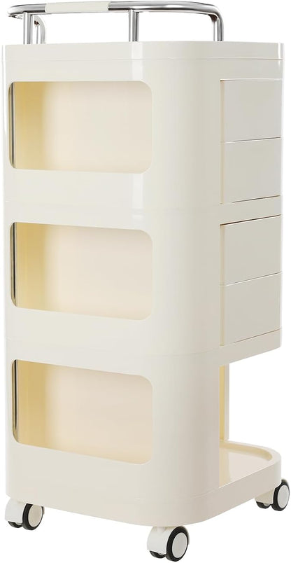 3 Tier Rolling Storage Drawer Cart, 4 Drawers Plastic Rolling Cart - Image 8