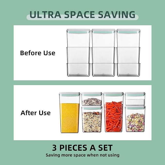 Food Storage Containers with Lids Airtight- 3Pcs BPA-Free Kitchen and Pantry - Image 6