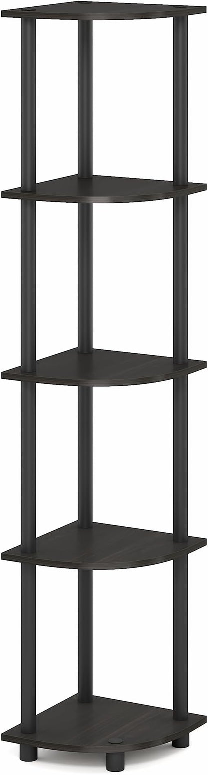 Furinno Turn-N-Tube Corner Shelf, 5-Tier Corner Bookshelf, Open Storage Shelves - Image 9