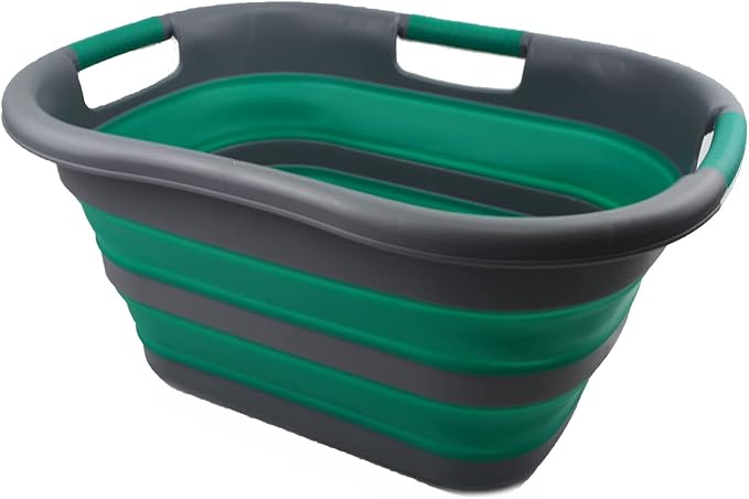 SAMMART 30L Collapsible Plastic Laundry Basket - Image 2