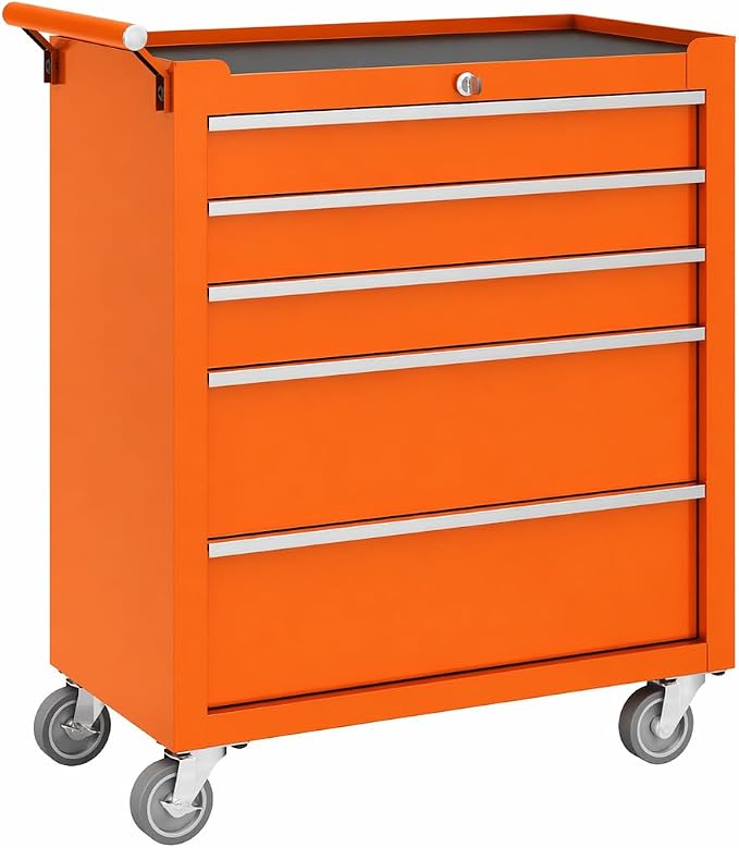 Garvee Rolling Tool Chest, 5 Drawers Tool Storage Cabinet, Toolbox by Garvee