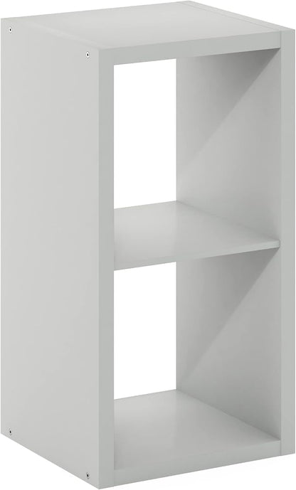 Furinno Cubicle Open Back Decorative Cube Storage Organizer, Light Grey | 14.6" - Image 8