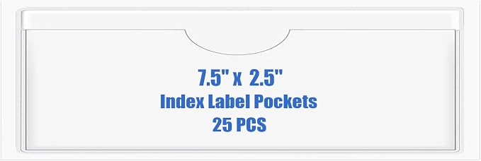 Origin-Joy 25 PCS Self-Adhesive Index Label Pockets by Origin-Joy
