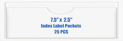 Origin-Joy 25 PCS Self-Adhesive Index Label Pockets by Origin-Joy