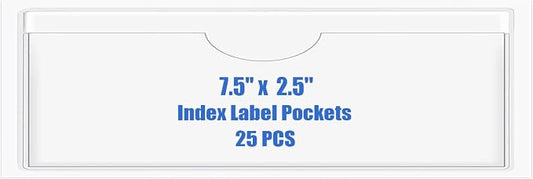 Origin-Joy 25 PCS Self-Adhesive Index Label Pockets by Origin-Joy