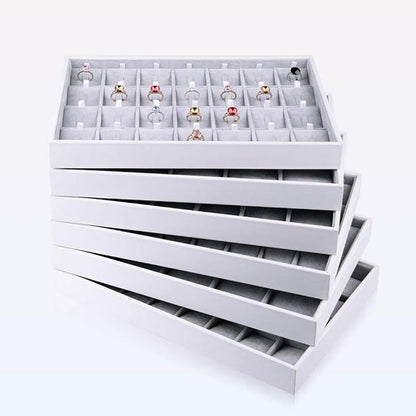 Oirlv Velvet Stackable Jewelry Tray Display Organizer, Necklace Pendant | Soft - Image 7