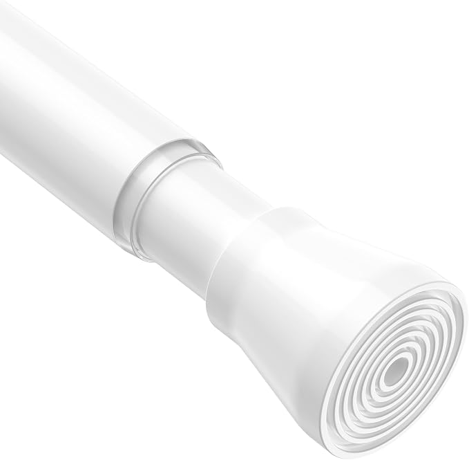 MEXAU 1Pack Spring Tension Curtain Rod 29-64 inch White Small Tension Rod | by MEXAUSPRINGCURTAINRODS