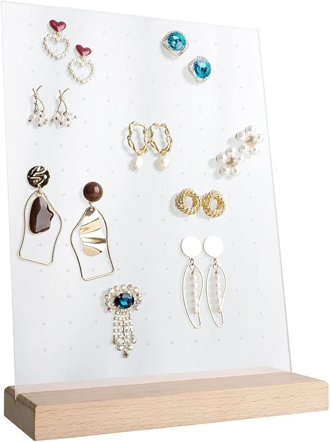 GemeShou Beech earring display for selling jewelry, wooden earring holder for by GemeShou