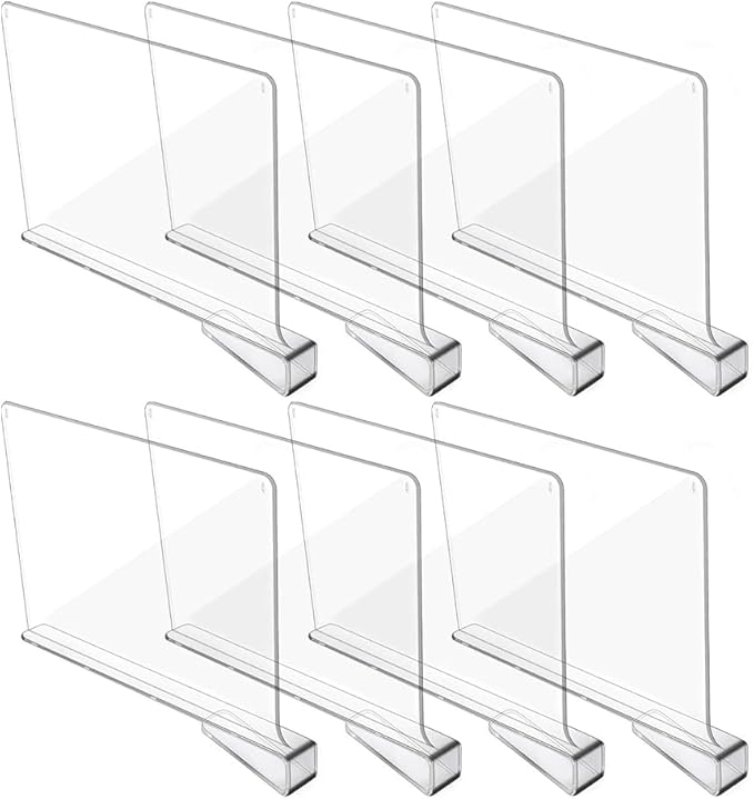 Acrylic Shelf Dividers for Closet Organization, Closet Shelf Organizer Closet by Hmdivor