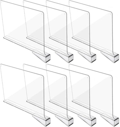 Acrylic Shelf Dividers for Closet Organization, Closet Shelf Organizer Closet by Hmdivor