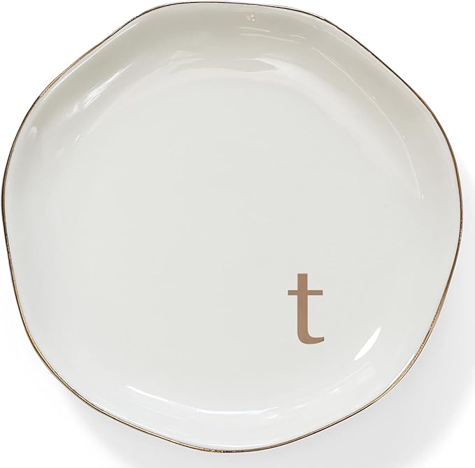 HOME SMILE Initials Ring Dish Jewery Tray by HOMESMILE