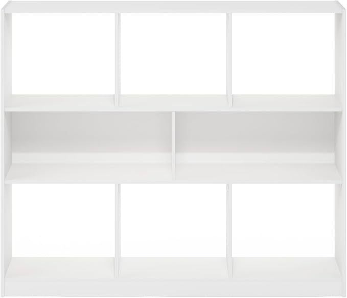 Furinno DALY Book Shelf, 8-Cube Bookshelf, Horizontal Cube Storage Organizer - Image 7