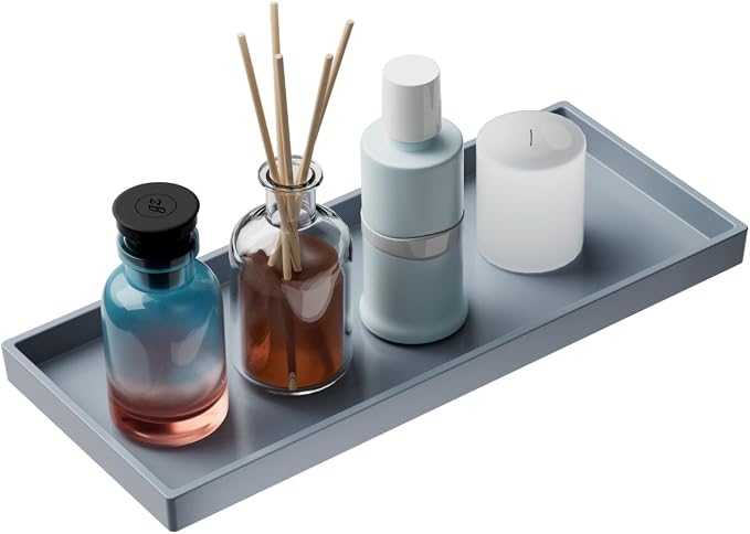 Vanity and Bathroom Tray, 11.8" ABS Countertop Organizer, Waterproof Vanity Tray by Unknown