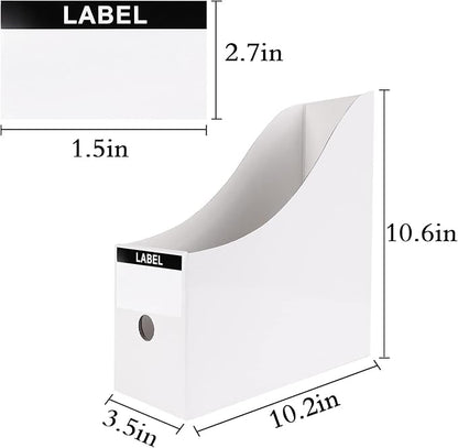 Limitliho 6 Pack White Cardboard Magazine Holder - Image 6