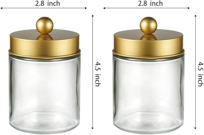Amolliar Apothecary Jars Bathroom Storage Organizer -Countertop Storage - Image 7