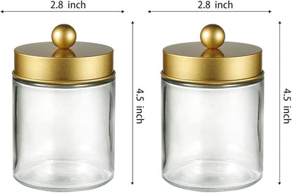 Amolliar Apothecary Jars Bathroom Storage Organizer -Countertop Storage - Image 7