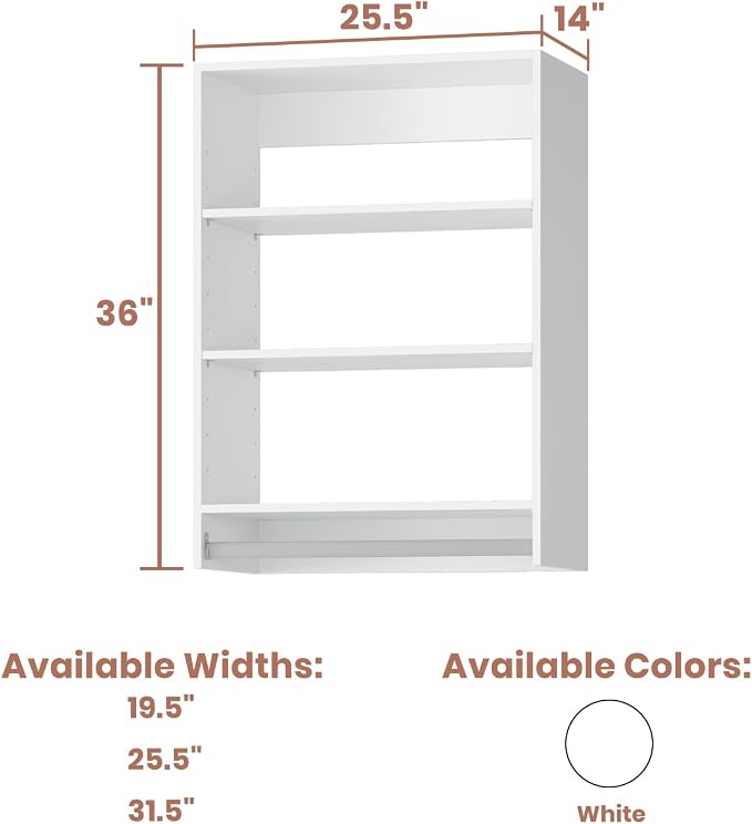 Medium Double Hanging Closet Unit, Walk-in Organizer, Wood Closet System - Image 2