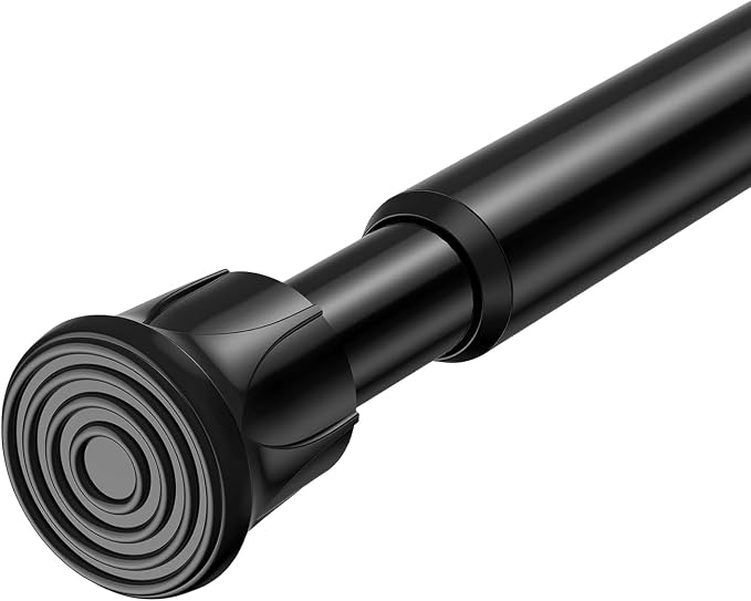 Tension Rod 28 to 48 inch, Adjustable Curtain Rods No Drilling Spring Rods by QINGYUN