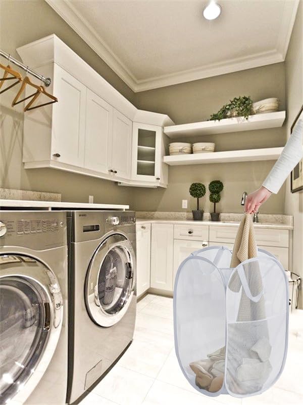 Pack of 2 Pop Up Mesh Laundry Hamper - Image 7