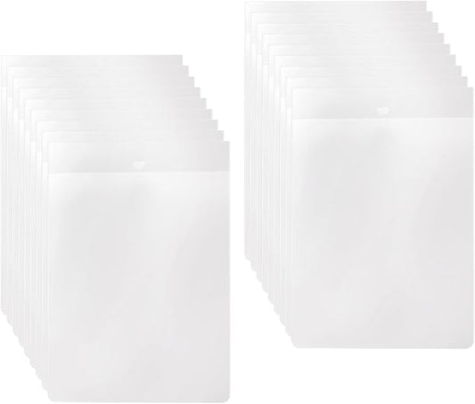 100 Pcs Clear Plastic Labels Tag Holders 5x9 cm Waterproof Hang Tags Protector by FOCMKEAS