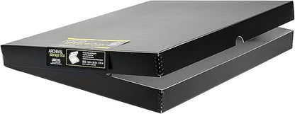 Lineco 16x20 Black Clamshell Archival Folio Storage Box, 1.75" Deep | Acid-Free by Lineco