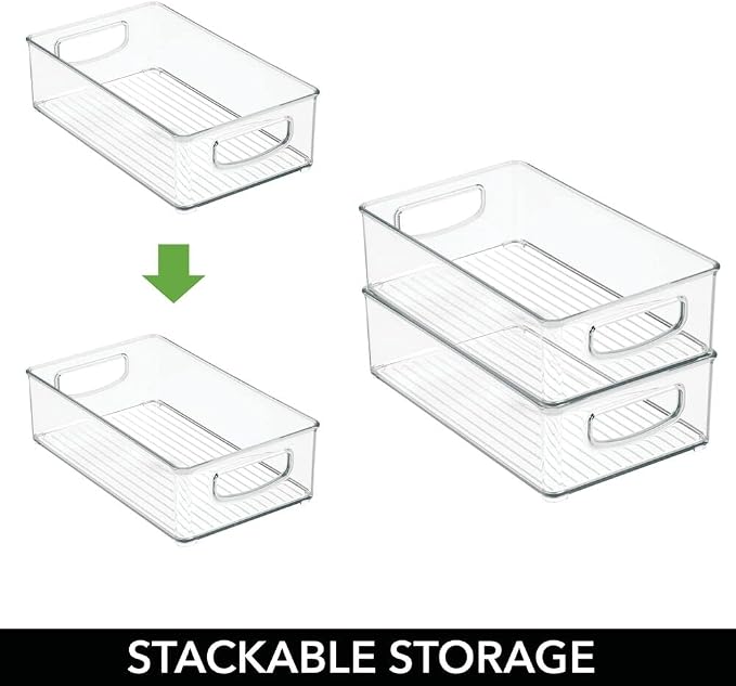mDesign Small Plastic Baby Nursery and Food Organizer -Storage Holder Bin - Image 5