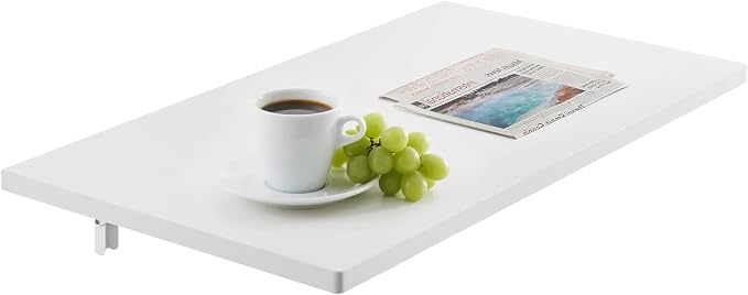 VEVOR Wall Mounted Folding Table, 35.4 x 19.7 inches Wall Mount Table, Floating - Image 11