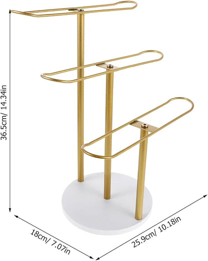 Headband Holder Organizer Stand Metal 3-Tier Hairband Display Rack Hair Hoop - Image 4