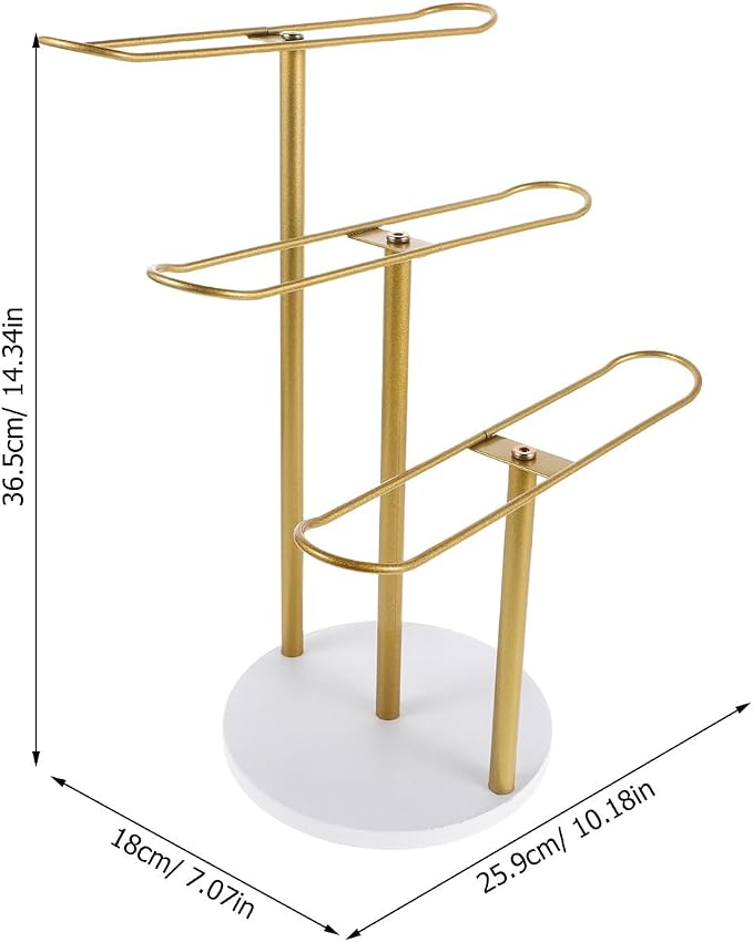DOITOOL Headband Holder Organizer Metal Hairband Rack 3-Layer Hair Hoop Display - Image 4