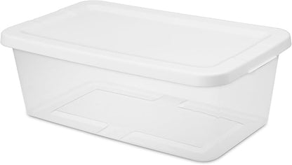 20-Pack 6 Quart Storage Boxes – Clear Plastic Storage Bin - Image 7