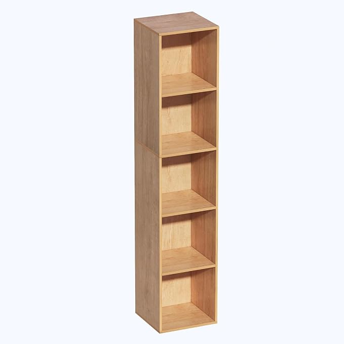 5 Cube Storage Organizer, 5 Tier Cube Low Bookcase Freestanding Storage Display - Image 9