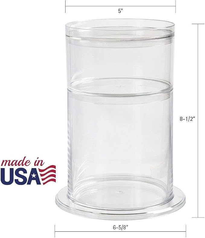 STORi Bella Stackable Clear Plastic Hair Accessory Organizer Set | Round - Image 5