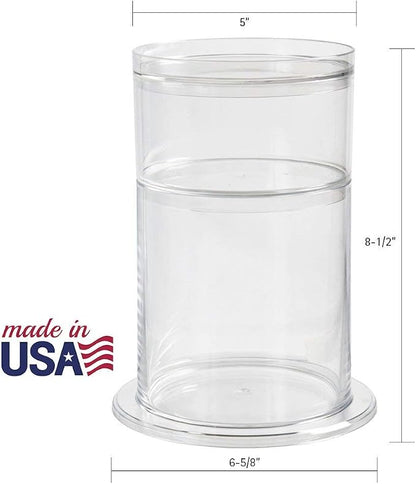 STORi Bella Stackable Clear Plastic Hair Accessory Organizer Set | Round - Image 5