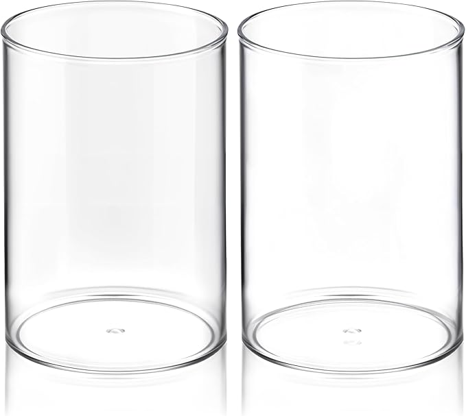 2 Pcs Pen Holder Acrylic Cylinder Container Stylish Clear Acrylic Desk by Unknown
