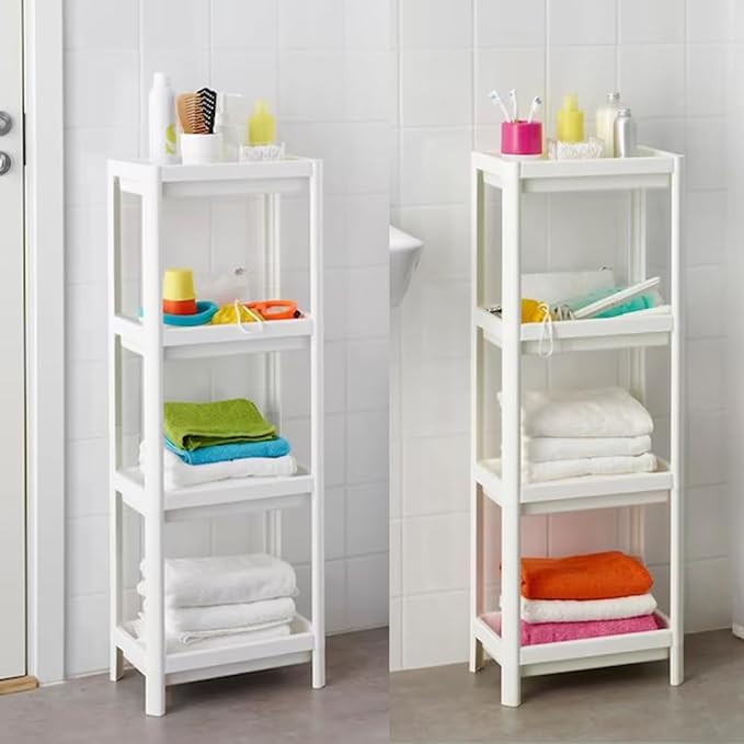HIEEY 4 Tier Bathroom Shelf, Bathroom Rack, Shelves Organizer, - Image 2