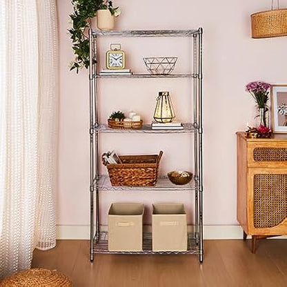 Amazon Basics 5-Shelf Adjustable Heavy Duty Steel Wire Rack Storage Shelving - Image 7