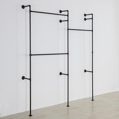 Wall Mounted Industrial Pipe Clothing Rack Garment Racks Pipeline Vintage - Image 7