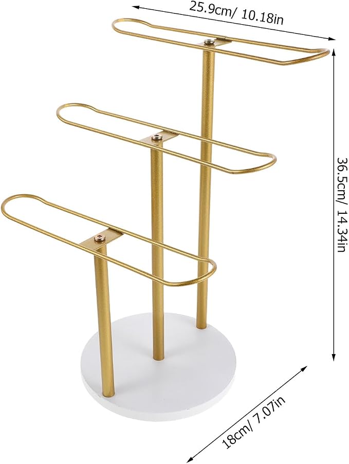 Headband Holder Organizer Stand Metal 3-Tier Hairband Display Rack Hair Hoop - Image 2