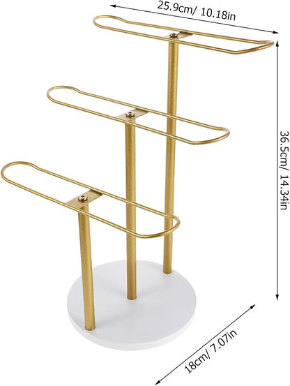 Headband Holder Organizer Stand Metal 3-Tier Hairband Display Rack Hair Hoop - Image 2