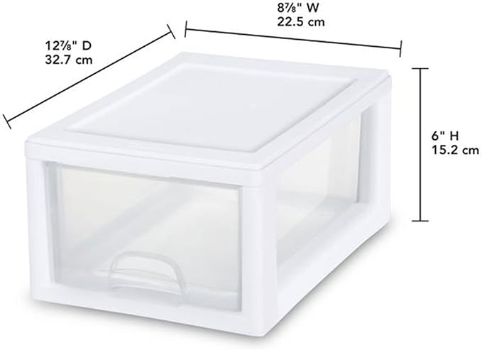 Sterilite 6-Pack Stacking Drawer, 6 Quart, and Makeup Organization - Image 3