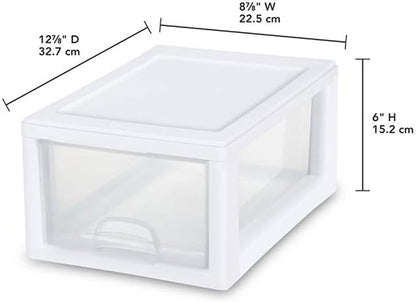 Sterilite 6-Pack Stacking Drawer, 6 Quart, and Makeup Organization - Image 3