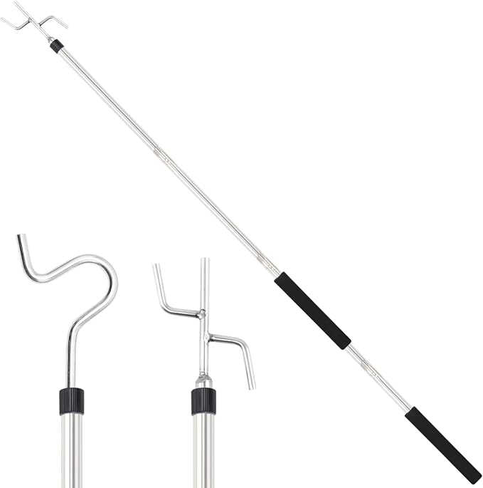 Clothes Hook Pole Heavy Duty, 32 to 80In Retail Clothing Hook Pole | Extra Long by Frebuta