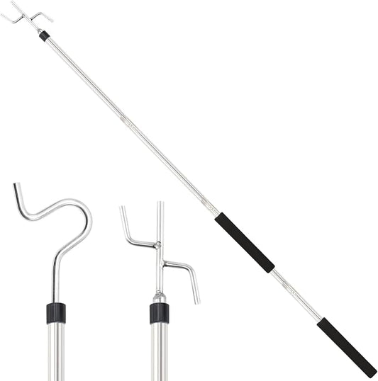 Clothes Hook Pole Heavy Duty, 32 to 80In Retail Clothing Hook Pole | Extra Long by Frebuta