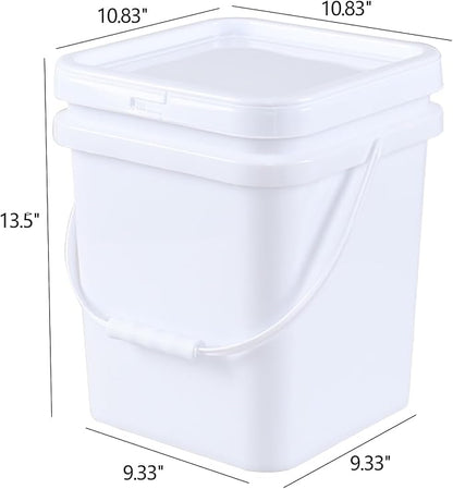 Hespama 4.8 Gallon Square Food Storage Bucket - Image 2