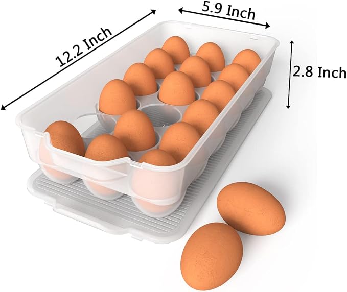 Clear Covered Egg Holder 3-Pack, Plastic Egg Storage - Image 2