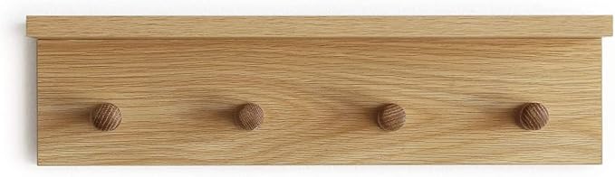 Entrance Coat Rack ，Coat Hooks, Wall-Mounted Wooden Hook Rack, Wall-Mounted - Image 2